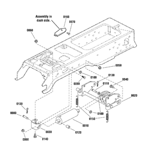 Lift Group - Hydraulic Diagram and Parts List for 2691419-01  Simplicity Lawn Tractor