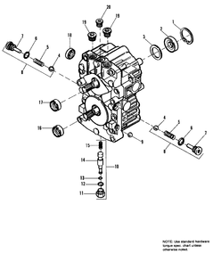 Hydro Pump (Sunstrand Bdu-10s-114) Diagram and Parts List for 4212H 1691931 Simplicity Lawn Tractor