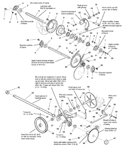 Traction Drive Group Diagram and Parts List for 860E 1694242 Simplicity Snow Blower