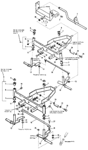 Front Axle Group Diagram and Parts List for 4212G 1691324 Simplicity Lawn Tractor