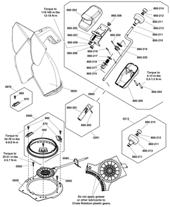Chute Rotation Group Diagram and Parts List for 1022ER 1697144-01 Simplicity Snow Blower