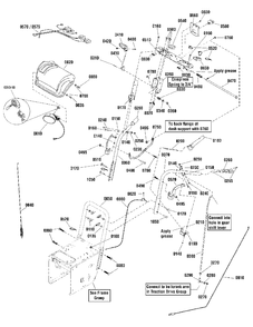 Handles And Controls Group Diagram and Parts List for H1730E 1696238-00 Simplicity Snow Blower
