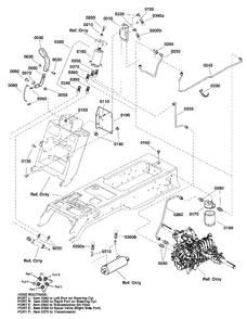 Hydraulic Group - Power Steering Diagram and Parts List for 2691480-01  Simplicity Lawn Tractor