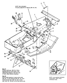 Frame And Footrest Group Diagram and Parts List for 7116H 1690578 Simplicity Lawn Tractor