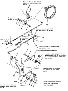 Brake And Clutch Group - Early Models Diagram and Parts List for 3110 1690566 Simplicity Lawn Tractor