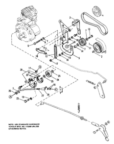 Clutch And Brake Group (7012, 7016, And 7018) Diagram and Parts List for 7012H 1690353 Simplicity Lawn Tractor