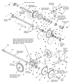 Traction Drive Group Diagram and Parts List for 1280E 1694592 Simplicity Snow Blower