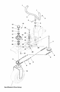 Steering Group (7098Sg) Diagram and Parts List for TW2061  Simplicity Lawn Tractor
