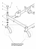 Main Frame  Front Caster Group (7034Mfcg) Diagram and Parts List for ZT2148  Simplicity Lawn Tractor