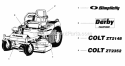 Decals - Brand  Model (7034Dbm) Diagram and Parts List for ZT2148  Simplicity Lawn Tractor