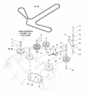 48  52 Mower Decks - Belts Pulleys  Idler Arm (7090Bpia) Diagram and Parts List for ZT2148T  Simplicity Lawn Tractor