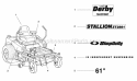 Decals - Brand  Model (SN 510  Up) (7012Dbm2) Diagram and Parts List for ZT2561  Simplicity Lawn Tractor
