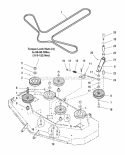 61 Mower Deck - Belt Pulleys  Idler Arm (7087Bpia) Diagram and Parts List for ZT2561F  Simplicity Lawn Tractor