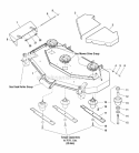 61 Mower Deck - Housing Covers Spindles  Blades (7087Hcsb) Diagram and Parts List for ZT2561F  Simplicity Lawn Tractor