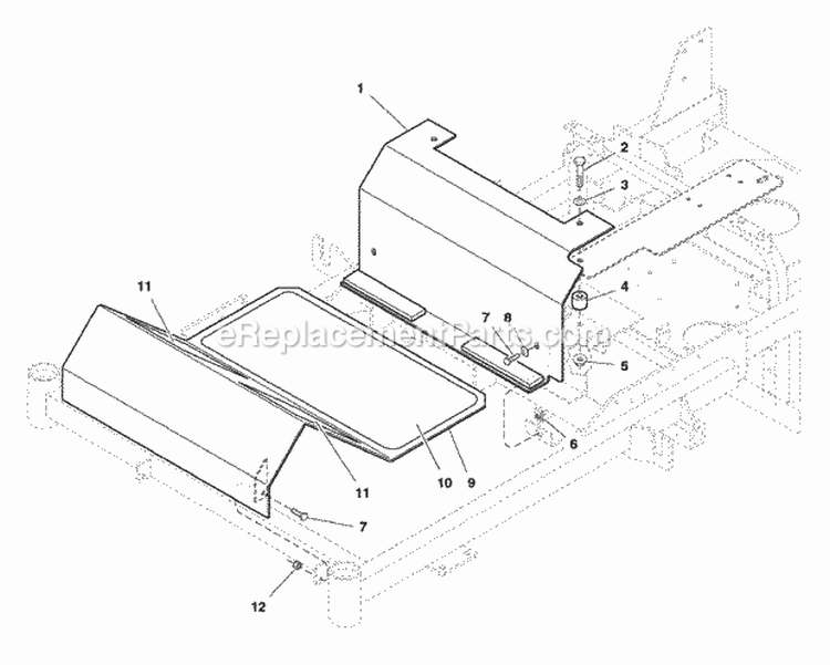 Floor  Brake Cover Group (7034Fbcg) Diagram and Parts List for ZT2148  Simplicity Lawn Tractor