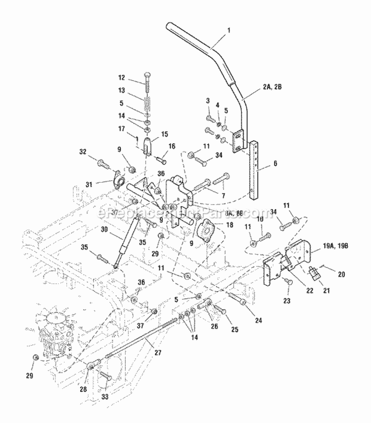 Motion Control Group (7090Mcg) Diagram and Parts List for ZT2148T  Simplicity Lawn Tractor