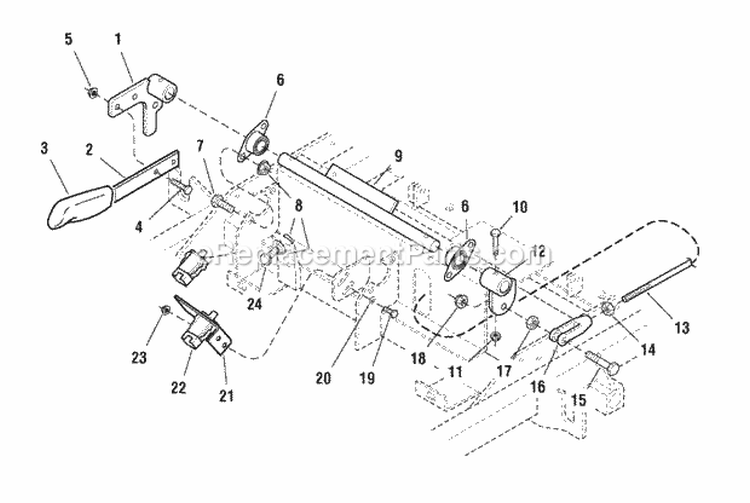 Parking Brake Group - Upper (7090Pbgu) Diagram and Parts List for ZT2148T  Simplicity Lawn Tractor