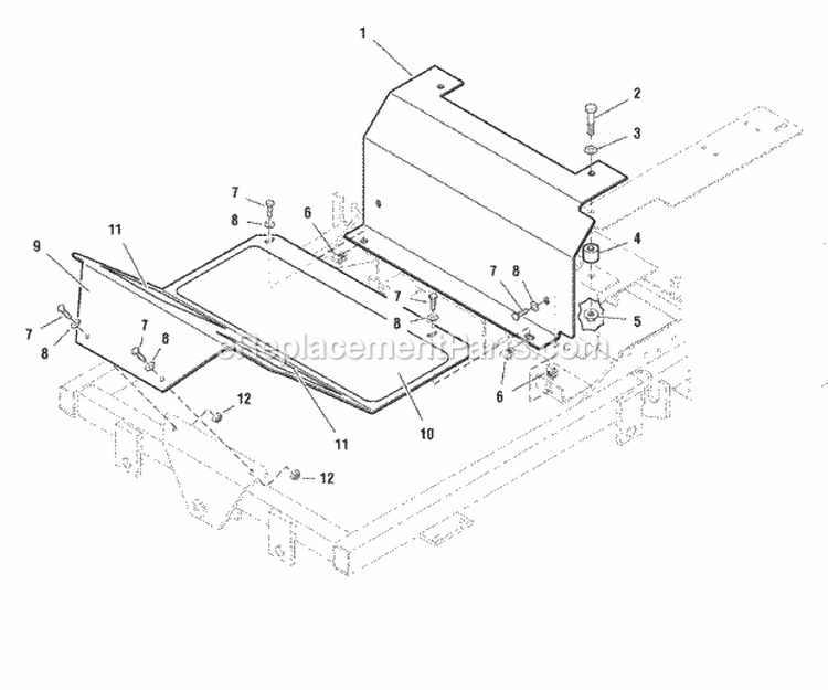 Floor  Brake Cover Group (7090Fbcg) Diagram and Parts List for ZT2148T  Simplicity Lawn Tractor