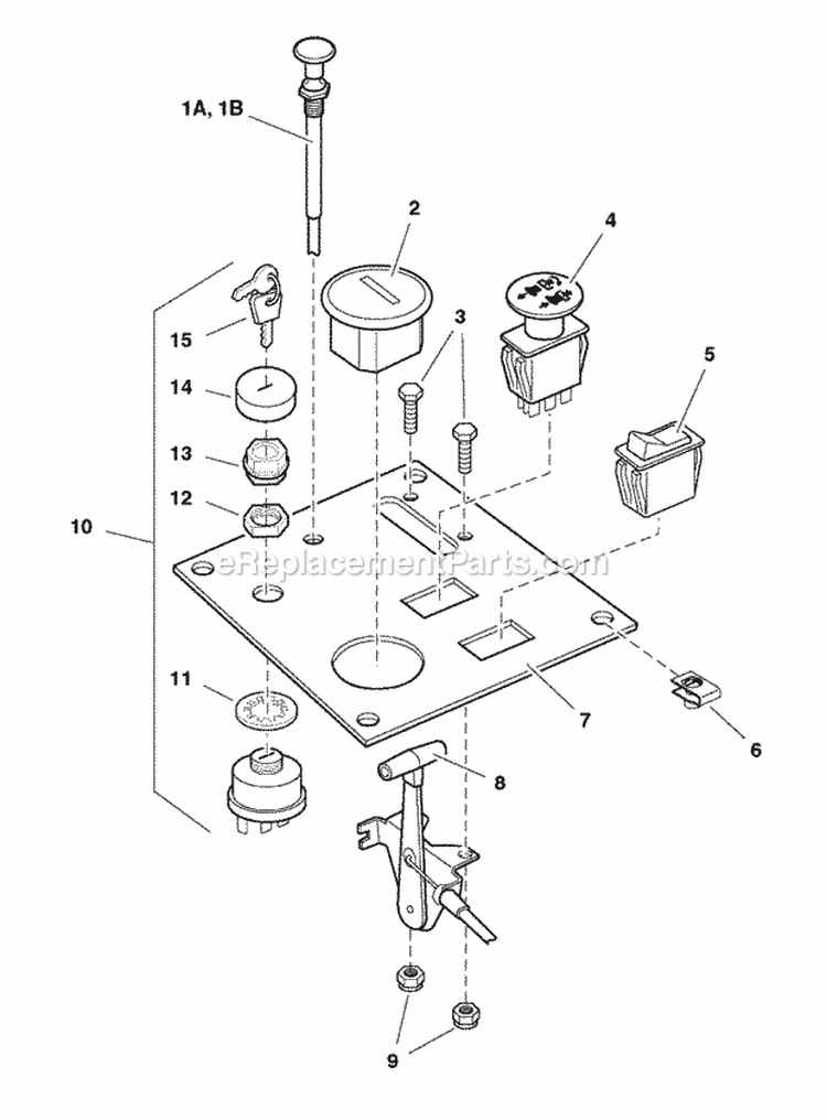 Instrument Panel Group (7012Ipg) Diagram and Parts List for ZT2561  Simplicity Lawn Tractor
