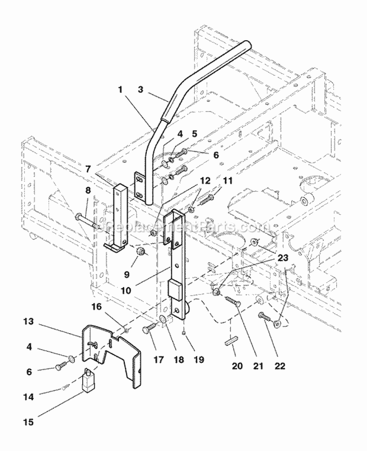 Motion Control Group - Upper (7012Mcgu) Diagram and Parts List for ZT2561  Simplicity Lawn Tractor