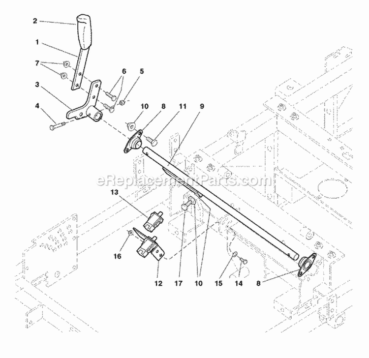 Parking Brake Group - Upper (7012Pbgu) Diagram and Parts List for ZT2561  Simplicity Lawn Tractor