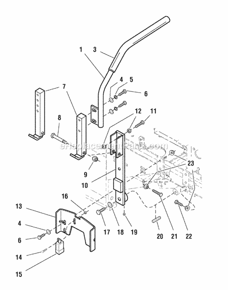 Motion Control Group - Upper (7087Mcgu) Diagram and Parts List for ZT2561F  Simplicity Lawn Tractor
