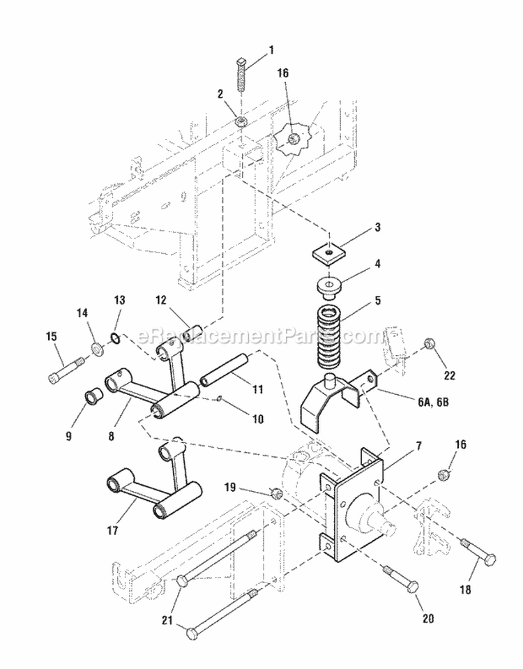 Rear Suspension Group (7087Rsg) Diagram and Parts List for ZT2561F  Simplicity Lawn Tractor