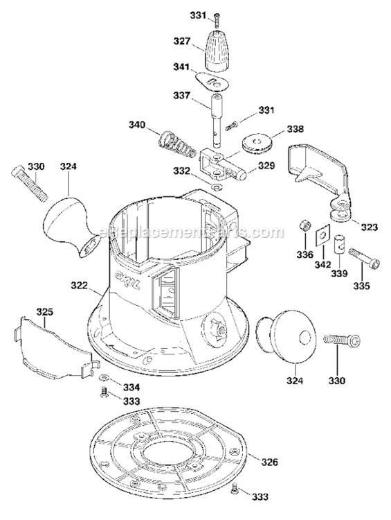 Page B Diagram and Parts List for 1817  Skil Router