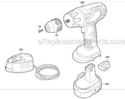Page A Diagram and Parts List for 2260  Skil Cordless Drill