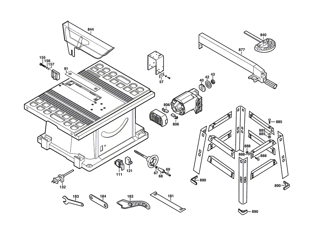 Fig-0 Diagram and Parts List for 3305-01 F012330500 Skil Saw
