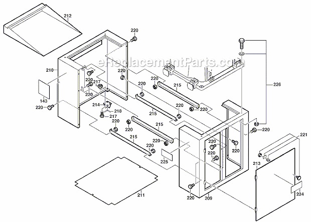 Page D Diagram and Parts List for 3700 F012370000 Skil Table Saw