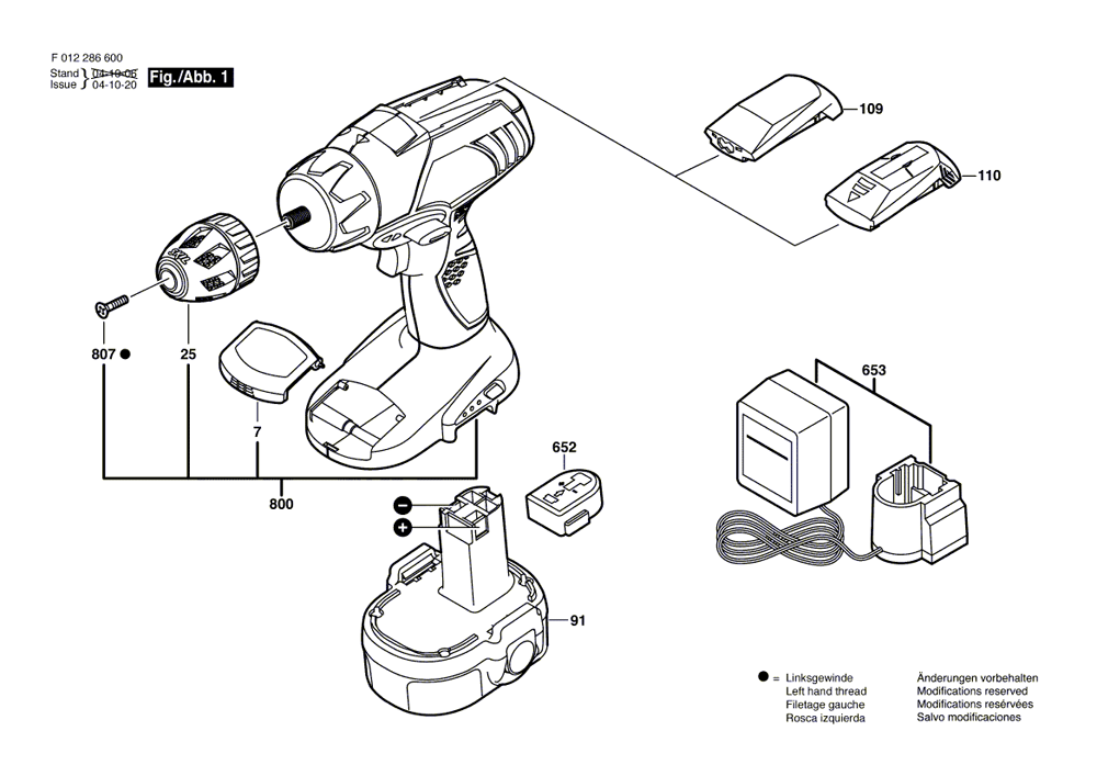 Fig-0 Diagram and Parts List for 2866-02  Skil Cordless Drill