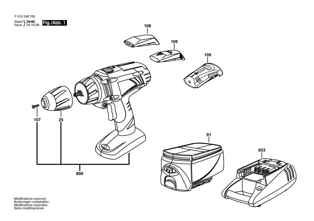 Fig-0 Diagram and Parts List for 2487-05  Skil Cordless Drill