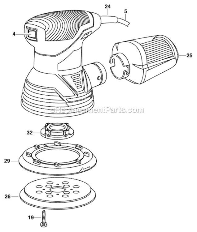 Page A Diagram and Parts List for 7492-02  Skil Sander Polisher