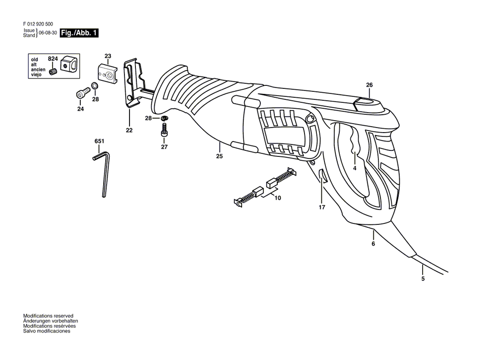 Fig-0 Diagram and Parts List for 9205-01  Skil Saw