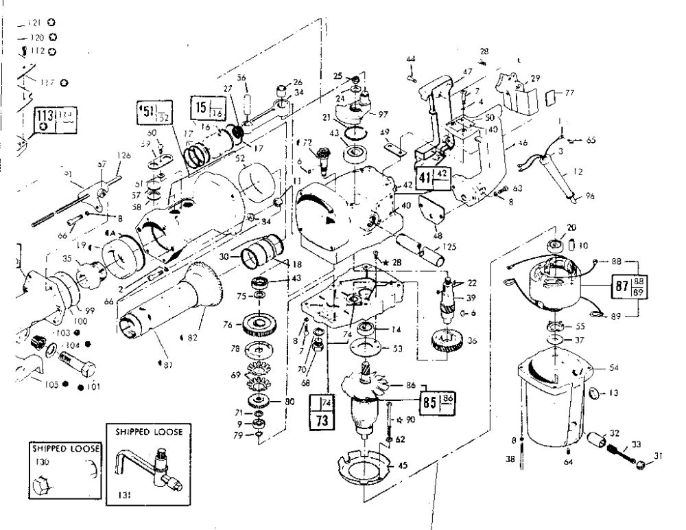Unit Parts 2 Diagram and Parts List for 736  Skil Hammer Drill