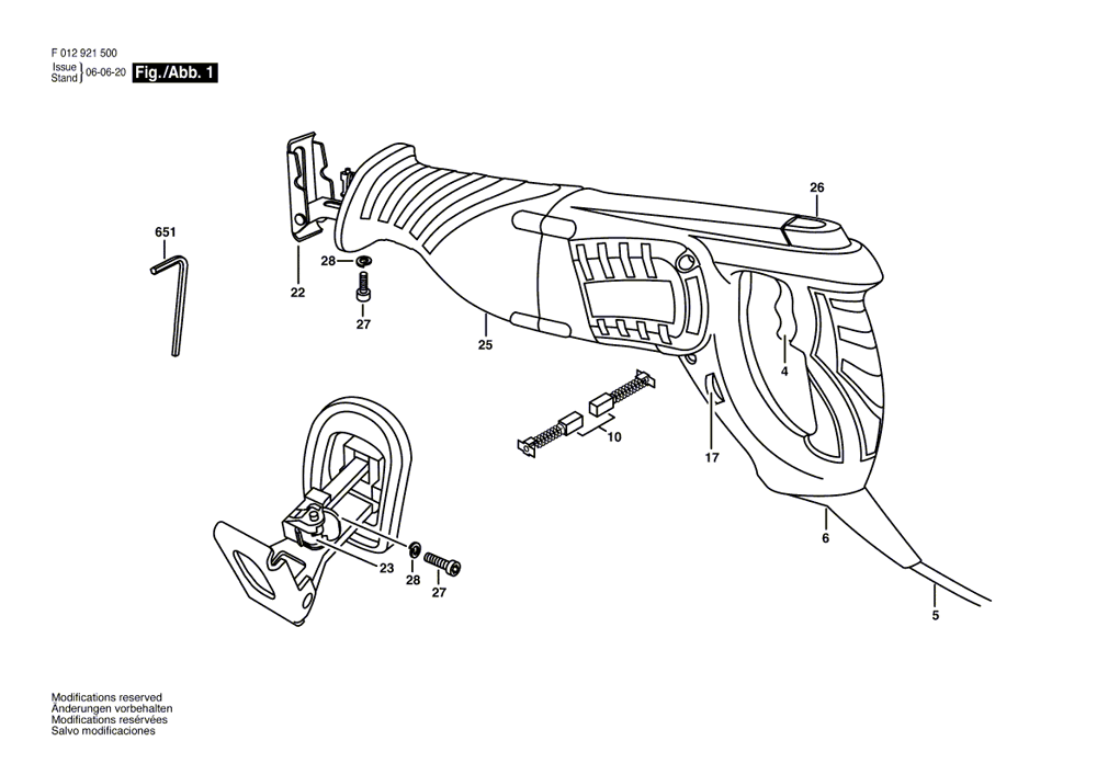 Fig-0 Diagram and Parts List for 9215-01  Skil Saw