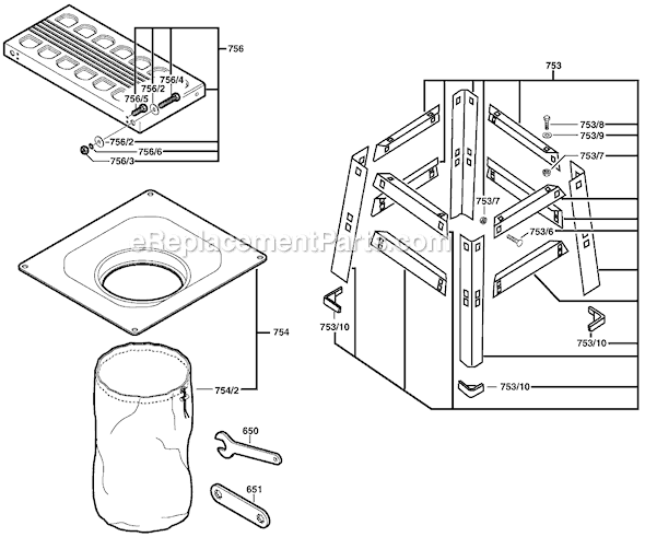 Page C Diagram and Parts List for 3400A F01234004A Skil Table Saw