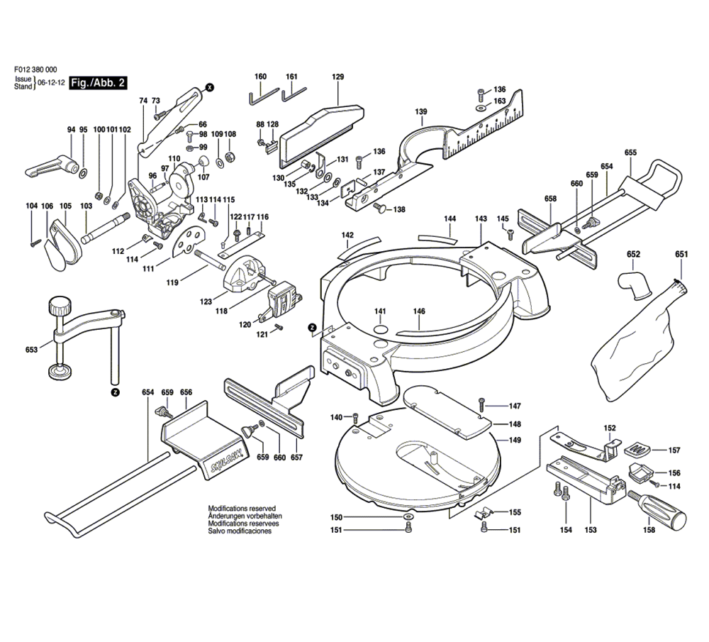 Fig-1 Diagram and Parts List for 3800-01  Skil Saw