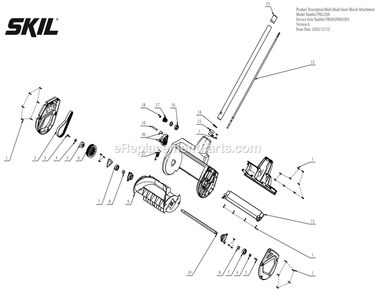 Part Location Diagram of 3132869001 Skil Scraper