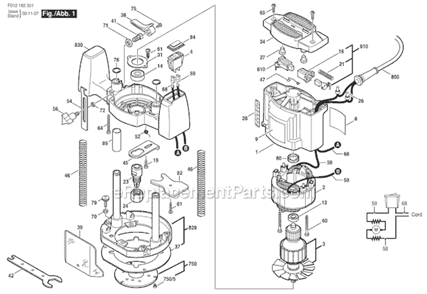 Part Location Diagram of 2610350655 Bosch Tool BUMPER