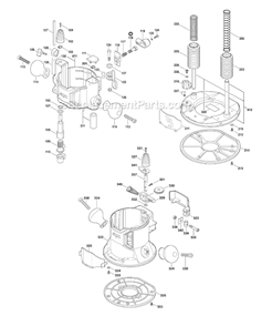 Page B Diagram and Parts List for 1830 F012183002 Skil Router