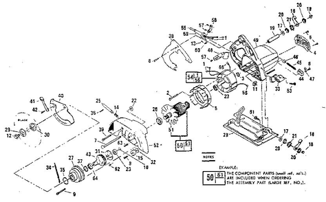 Part Location Diagram of 69095 Skil Screw
