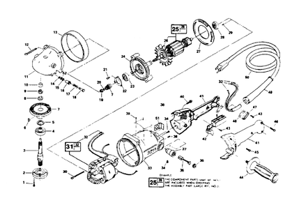 Fig-0 Diagram and Parts List for 9865 Type-1 Skil Sander