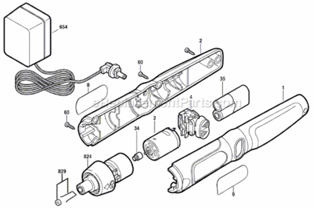 Part Location Diagram of 2610993300 Skil Housing Assembly