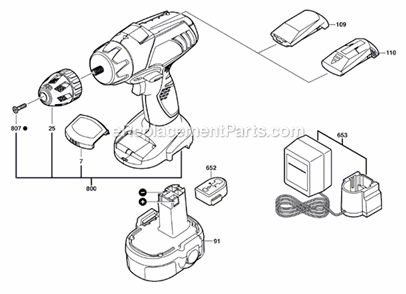 Part Location Diagram of 2610916434 Skil Metal Detector