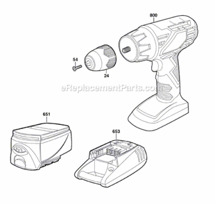 Part Location Diagram of 2607335829 Skil 18V Ni-Cd 1.2AH Power Tool Battery