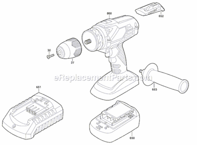 Page A Diagram and Parts List for 2895LI-04 F012289501 Skil Cordless Drill