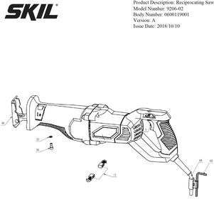 Part Location Diagram of 4810002077 Skil Power Cord And Plug