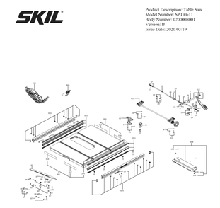 Part Location Diagram of 2826622139 Skil Kerf Insert Assembly